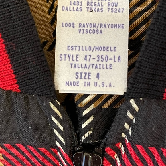 Vintage Plaid Ali Miles Equestrian Jacket Size 4 Petite - Picture 6 of 9